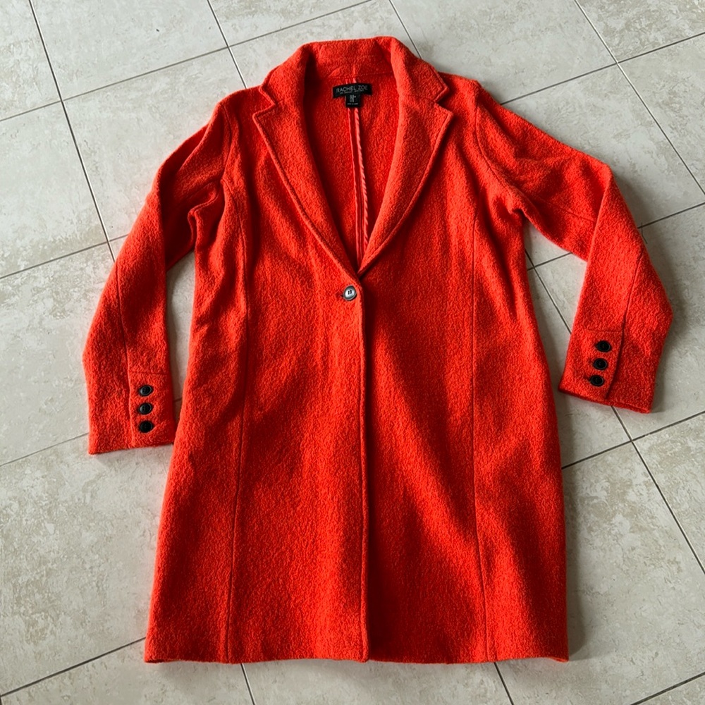 Rachel Zoe Vibrant Orange Cardigan Sweater